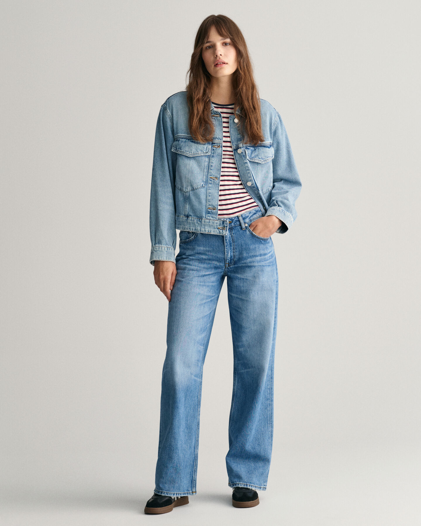 Raidallinen t‑paita joustinneulosta