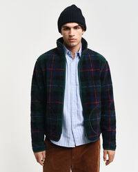 Ruutukuvioinen fleecetakki