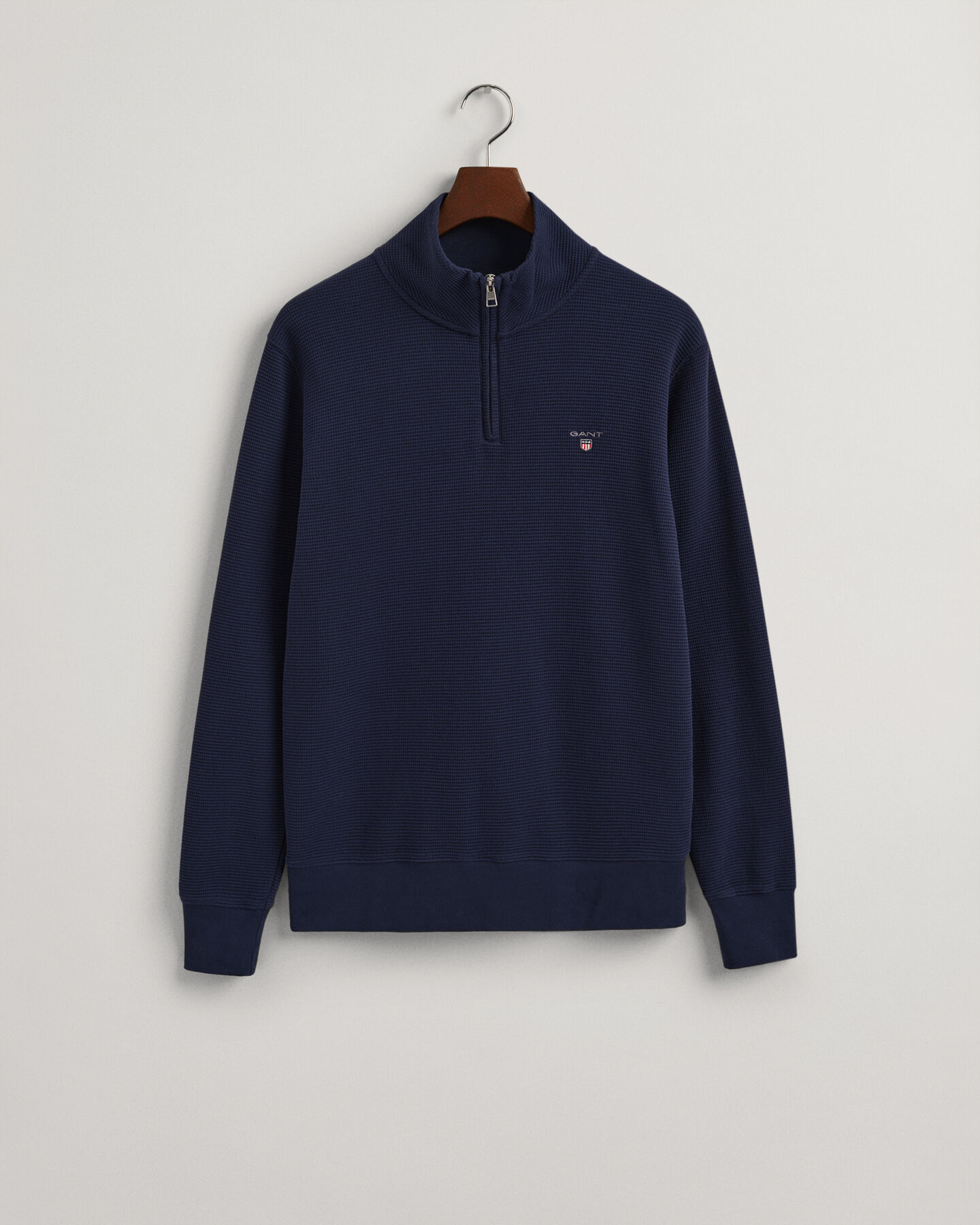 Vohvelikuvioinen puolivetoketjullinen collegepaita