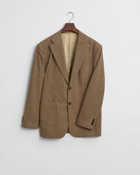 Relaxed fit ‑mitoitettu gingham-ruudullinen bleiseri