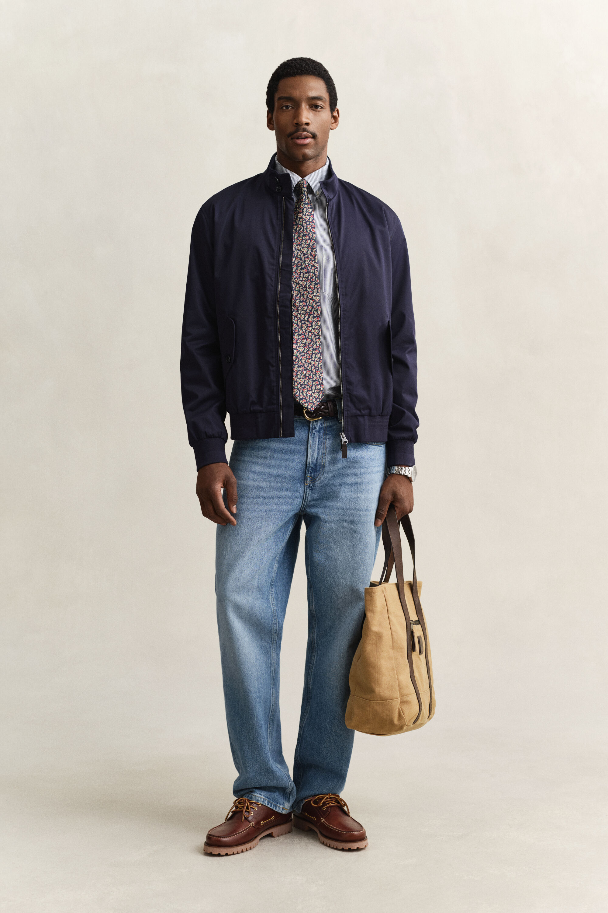 Harrington‑puuvillasekoitetakki