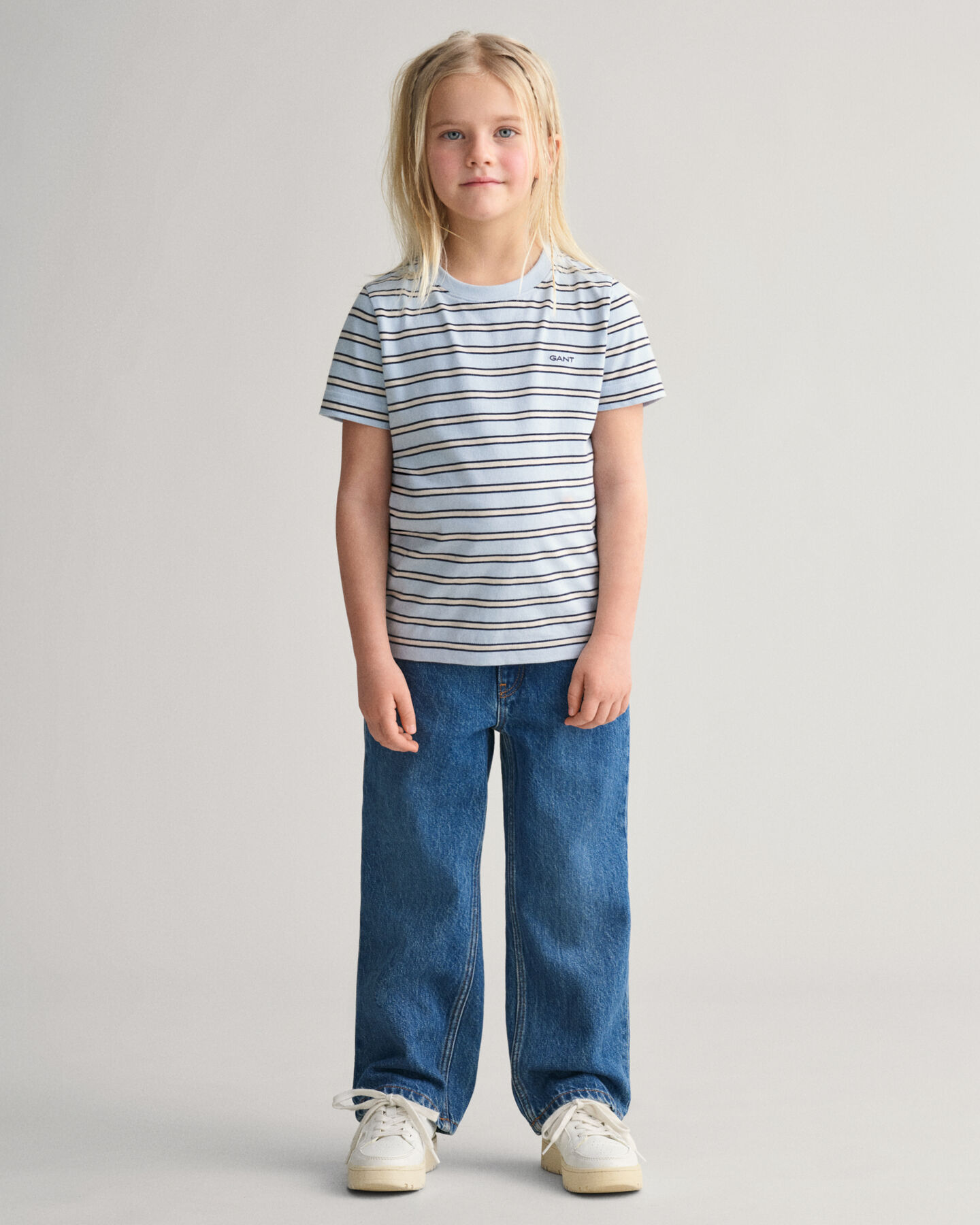 Kids-malliston raidallinen t‑paita