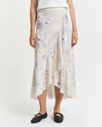 R&ouml;yhel&ouml;inen kukkakuosinen kietaisuhame