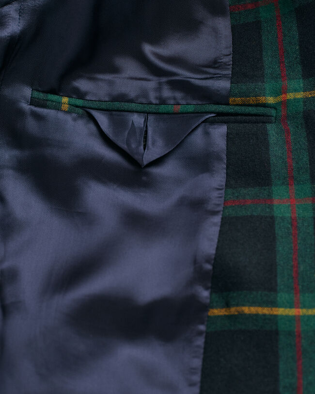 Regular fit ‑mitoitettu ruudullinen bleiseri