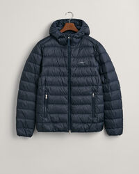 Kevyt hupullinen untuvatakki