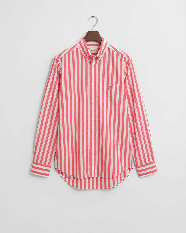 Regular&nbsp;fit ‑mitoitettu klassinen popliiniraitapaita