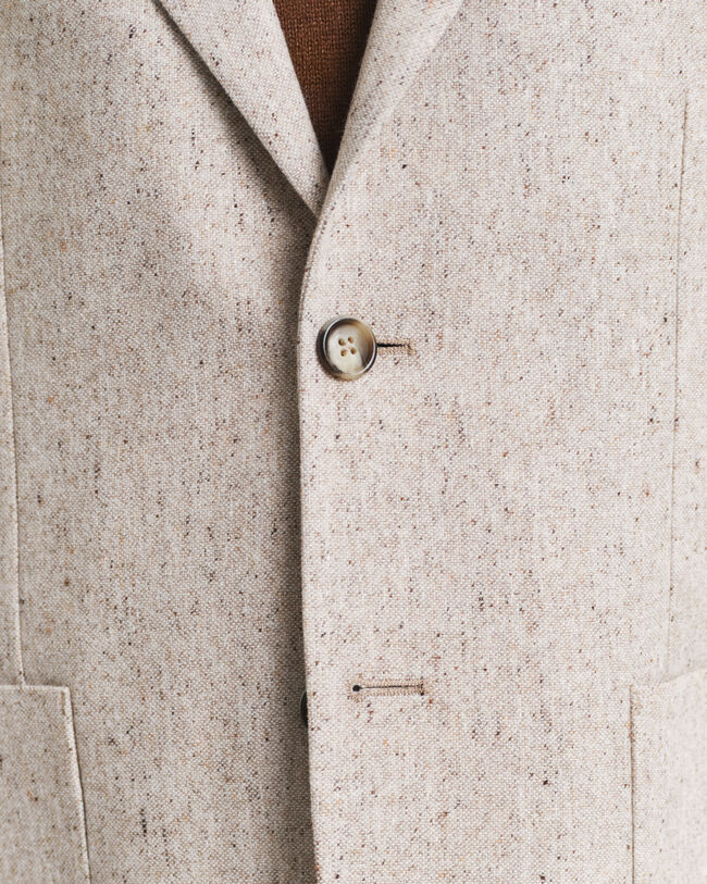 Slim fit ‑mitoitettu Donegal-puvuntakki