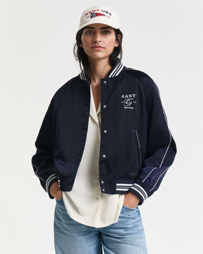 Satiininen Varsity Jacket -takki