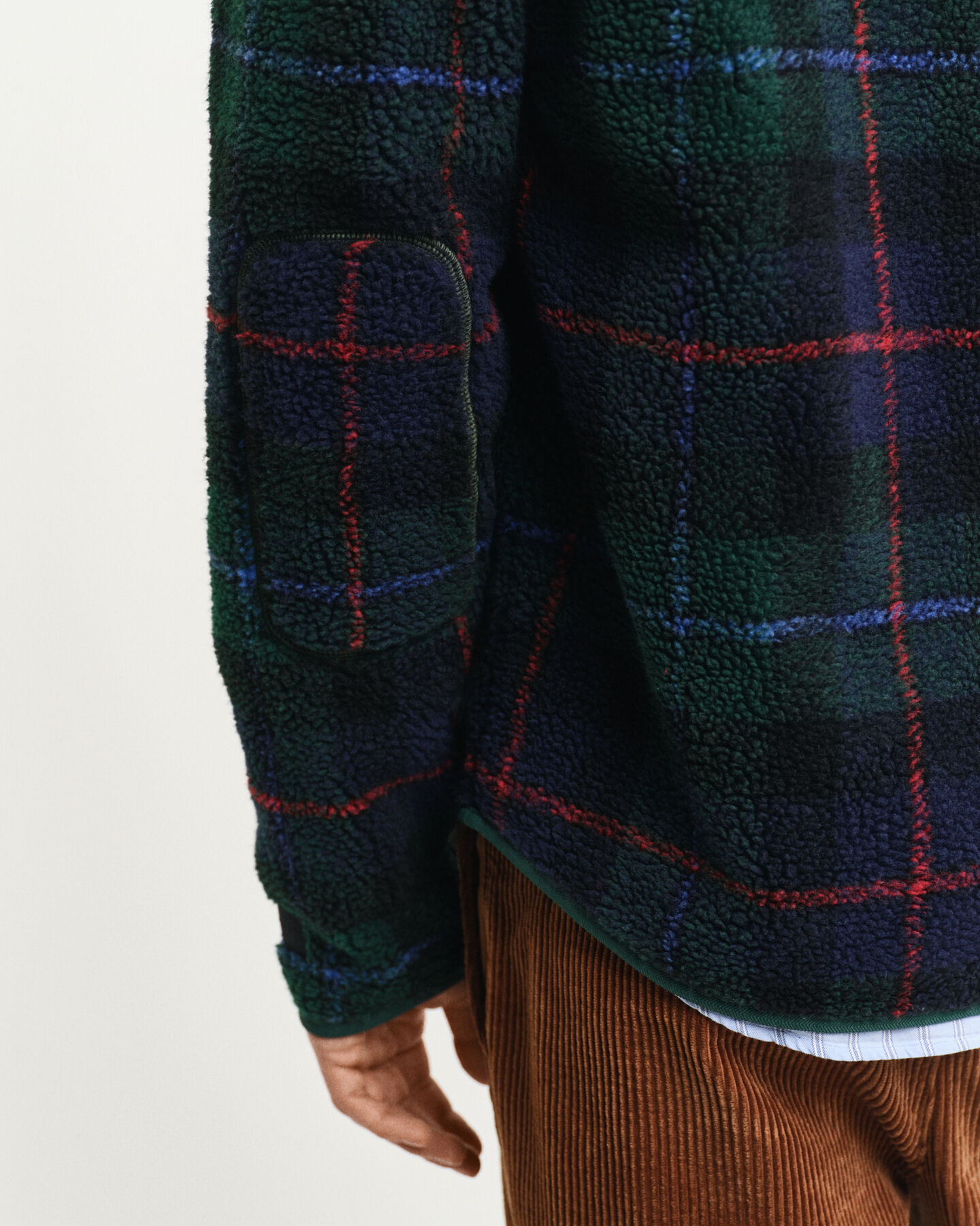 Ruutukuvioinen fleecetakki