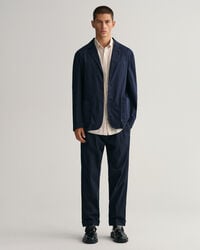 Regular&nbsp;fit ‑mitoitettu raidallinen lyhythihainen pellavapaita