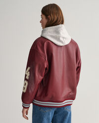 Nahkainen GANT Varsity Jacket ‑takki