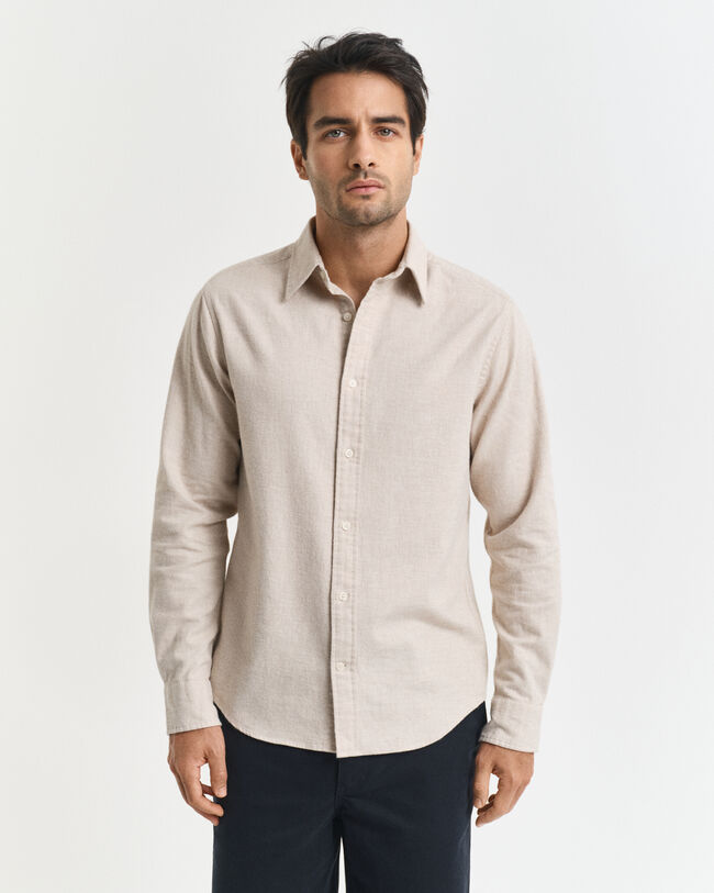 Regular fit ‑mitoitettu meleerattu flanellipaita