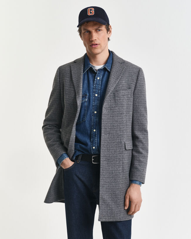 Kaksisävyinen villakangastakki