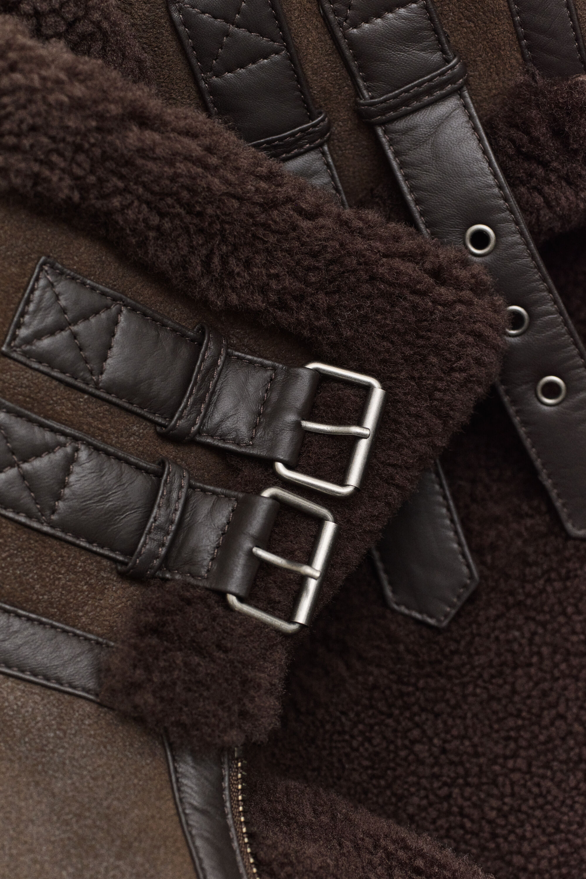 Shearling-takki
