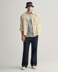 Oversized&nbsp;fit ‑mitoitettu kohopintainen ruutupaita