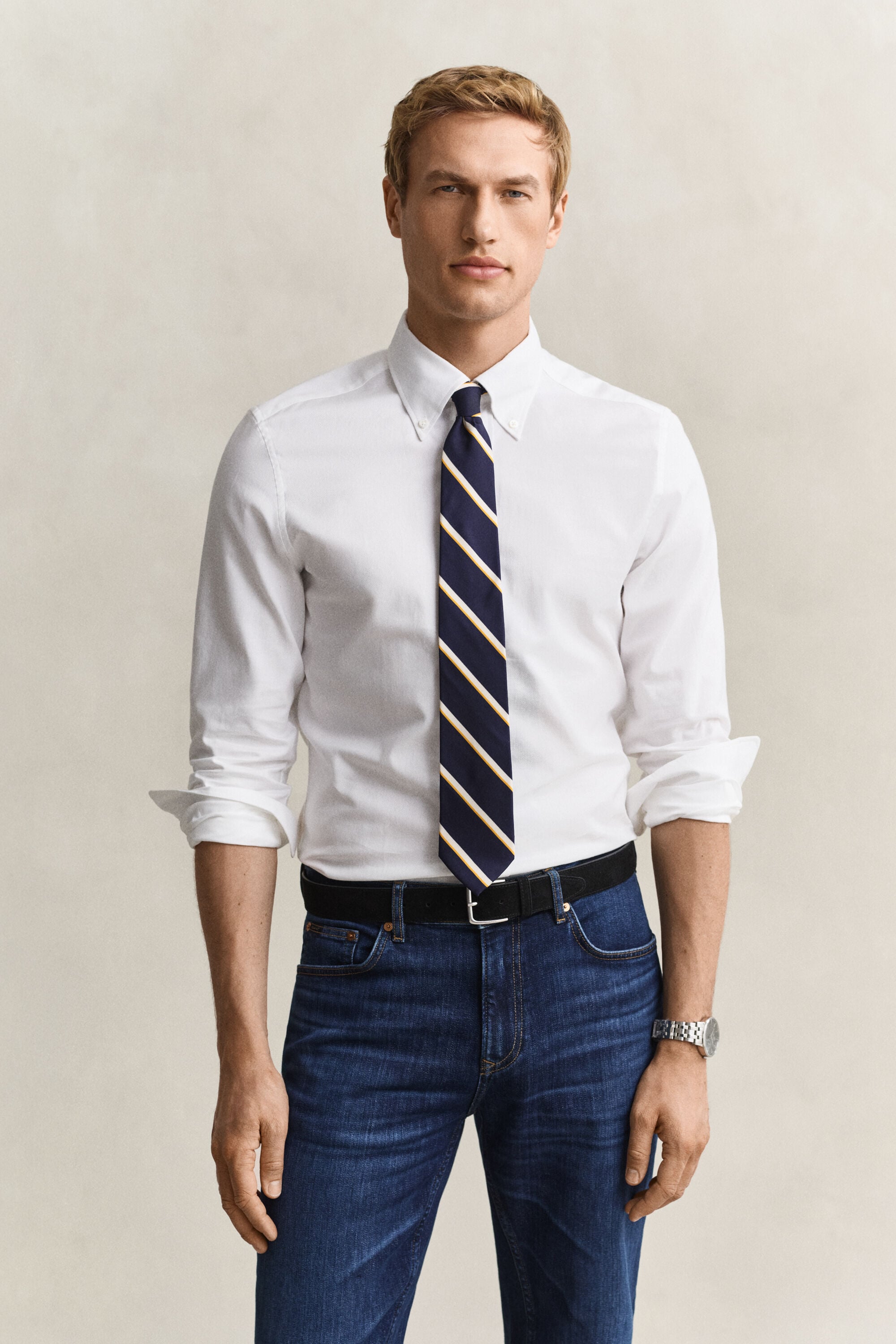 Slim fit ‑mitoitettu kauluspaita