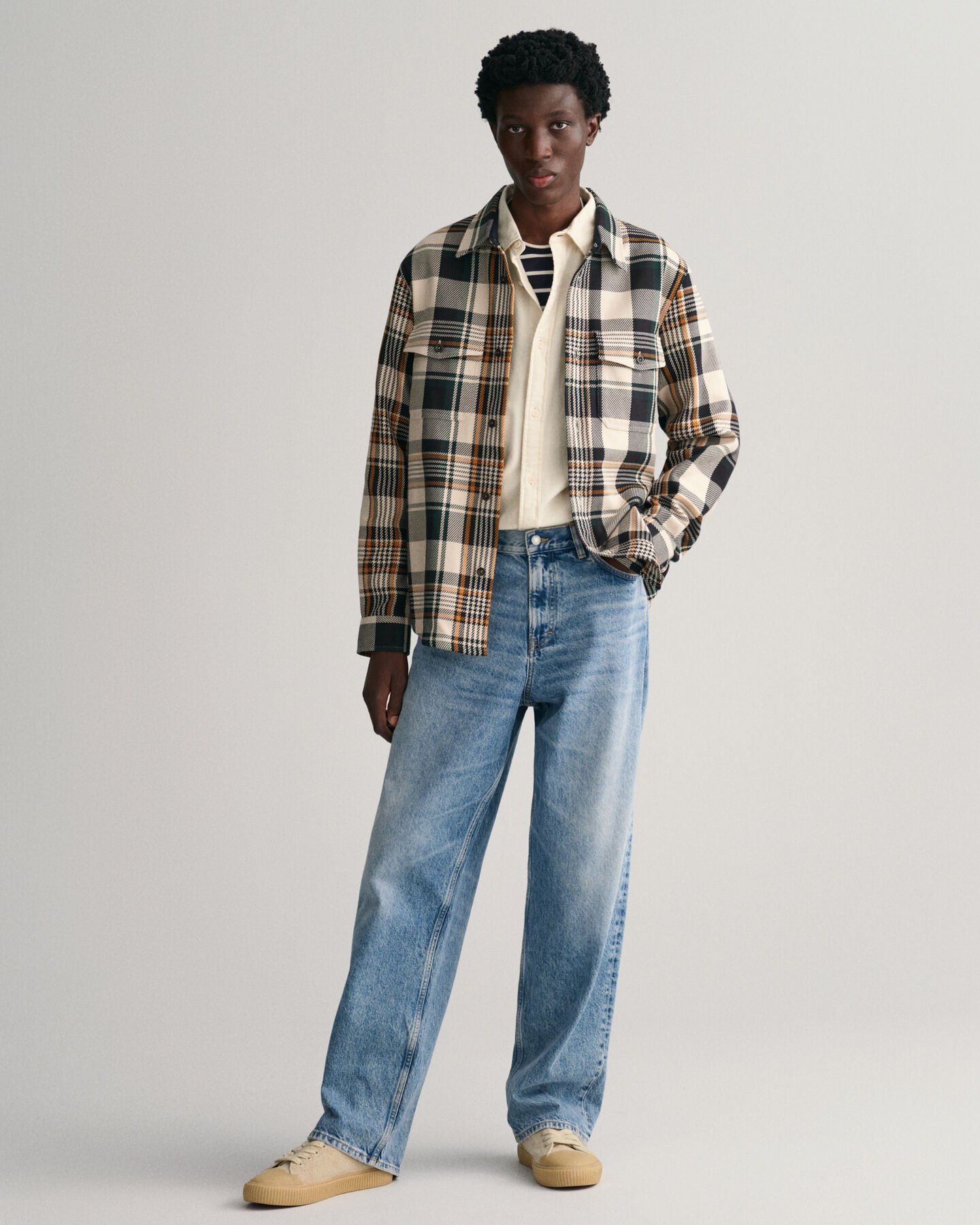 Ruudullinen päällyspaita tukevasta tvillistä