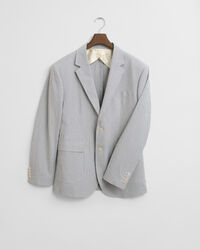 Slim fit ‑mitoitettu seersucker-puvuntakki