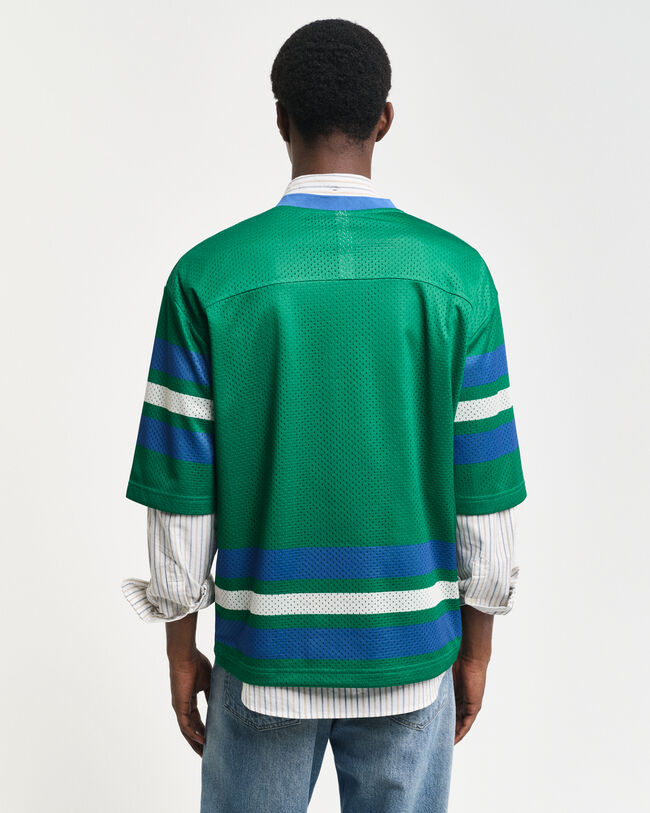 Verkkokankainen lyhythihainen urheilupaita