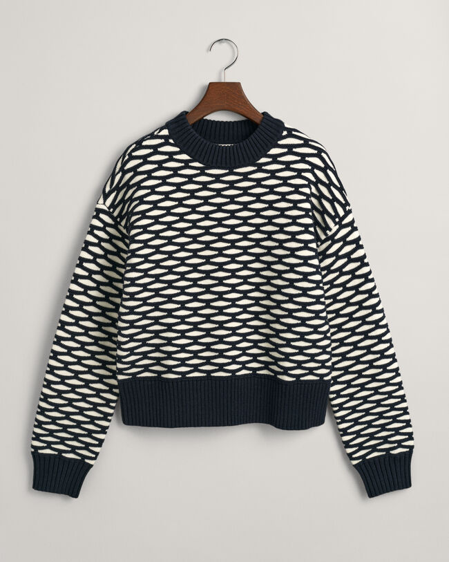 Intarsianeulepusero, py&ouml;re&auml; p&auml;&auml;ntie