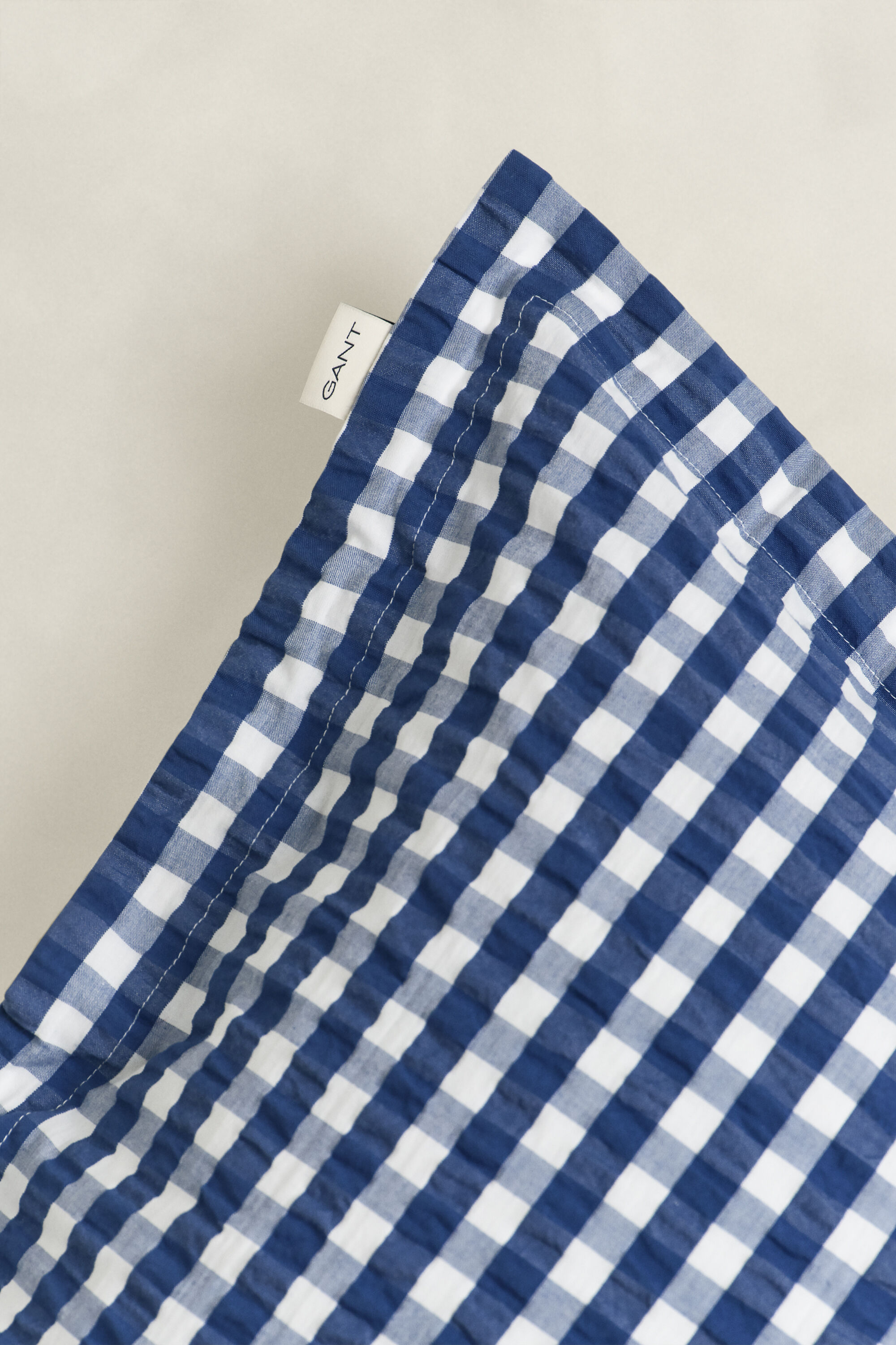 Ruudullinen seersucker-tyynyliina