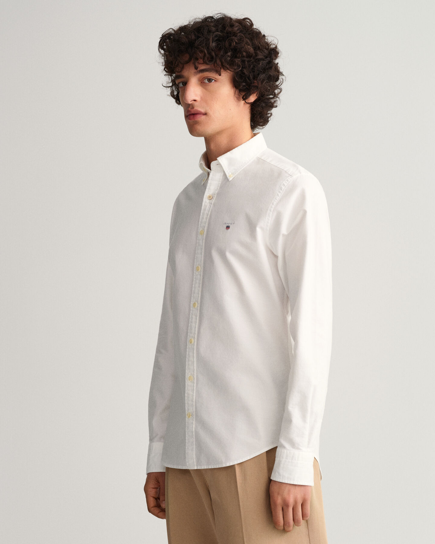 Slim fit ‑mitoitettu oxford-paita