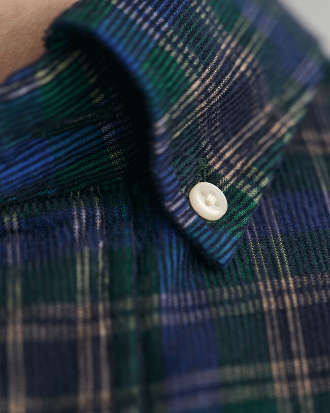 Regular&nbsp;fit ‑mitoitettu ruudullinen vakosamettipaita