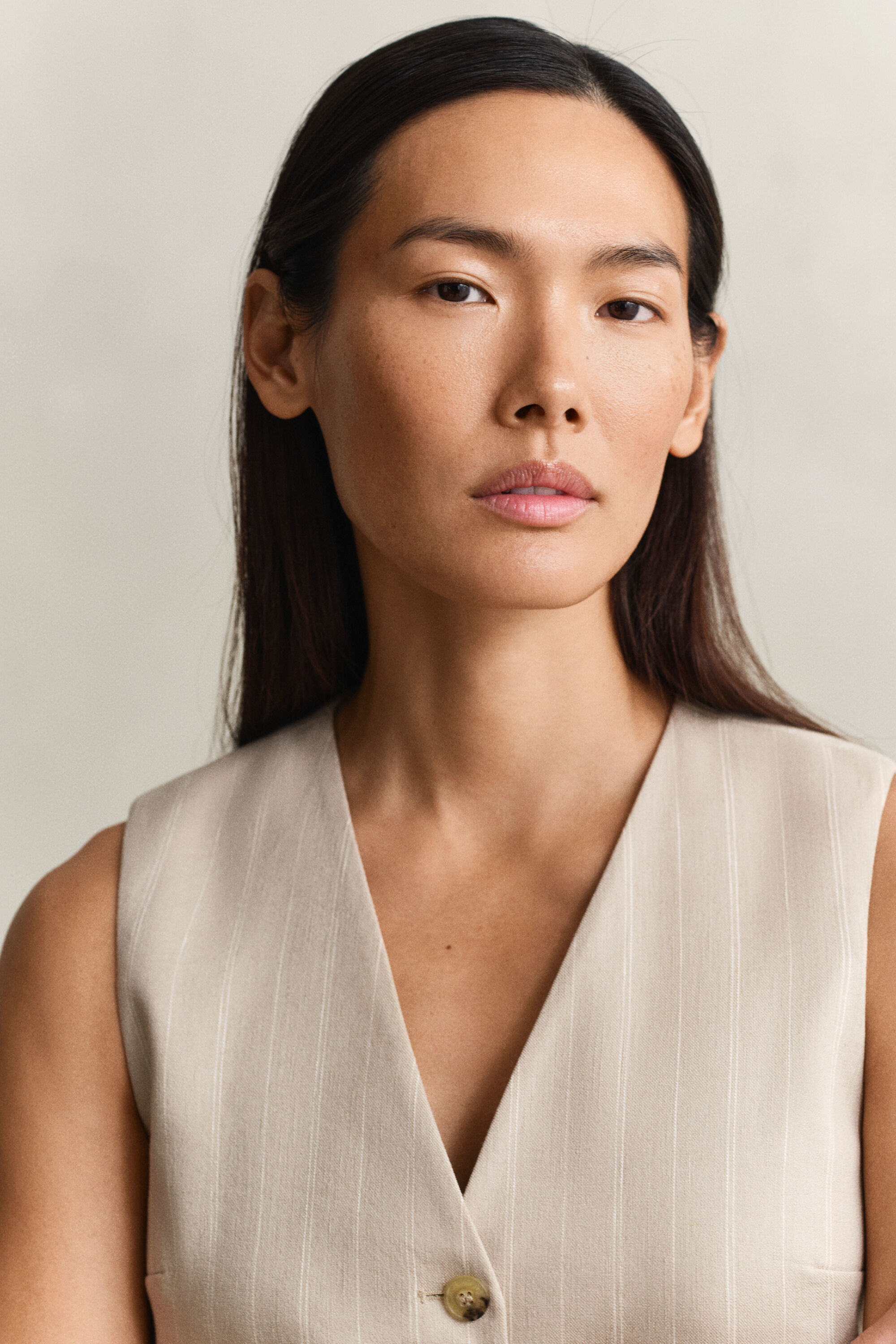 Liituraitaliivi pellavasekoitetta