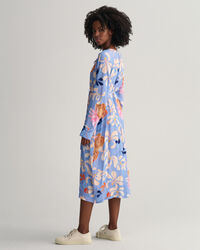 Printtikuvioitu Floral-mekko, jossa v‑pääntie