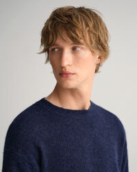 Alpakkasekoiteneulepusero, py&ouml;re&auml; p&auml;&auml;ntie