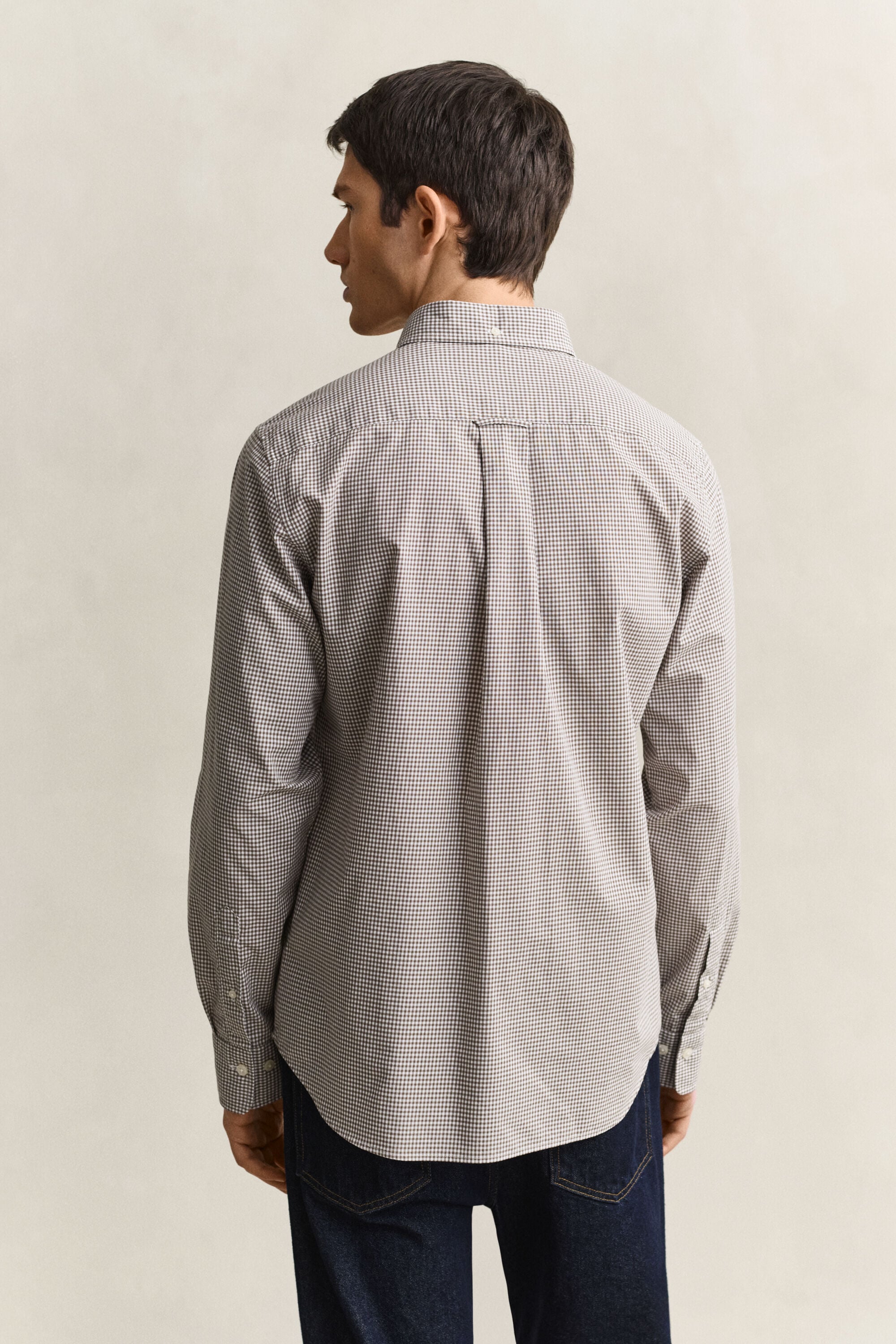 Gingham-ruudullinen Classic-popliinipaita