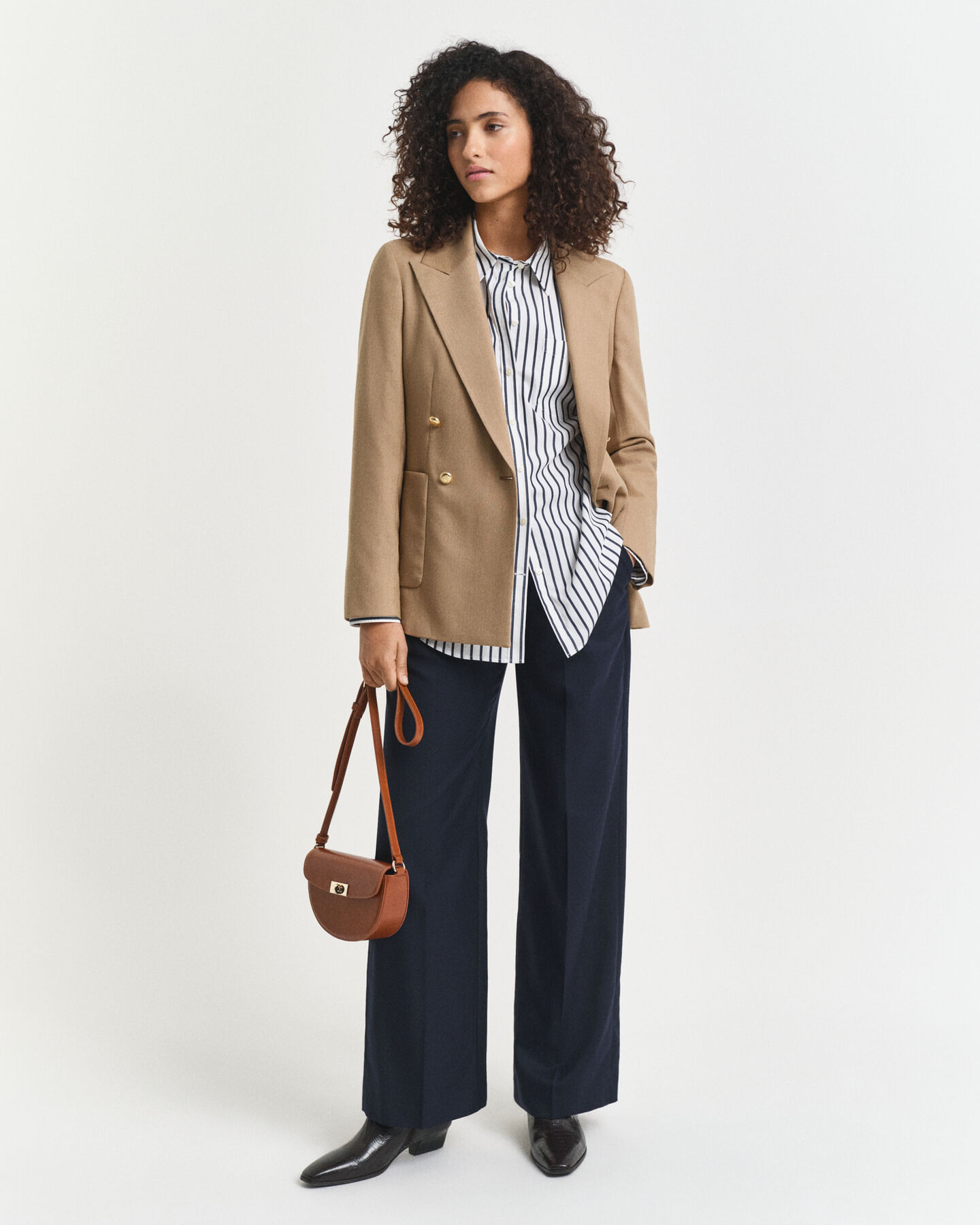 Relaxed fit ‑mitoitettu raidallinen Classic-popliinipaita