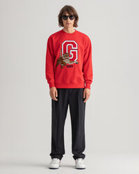 Tiger-collegepaita, py&ouml;re&auml; p&auml;&auml;ntie