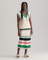 Raidallinen ribbineuleliivi