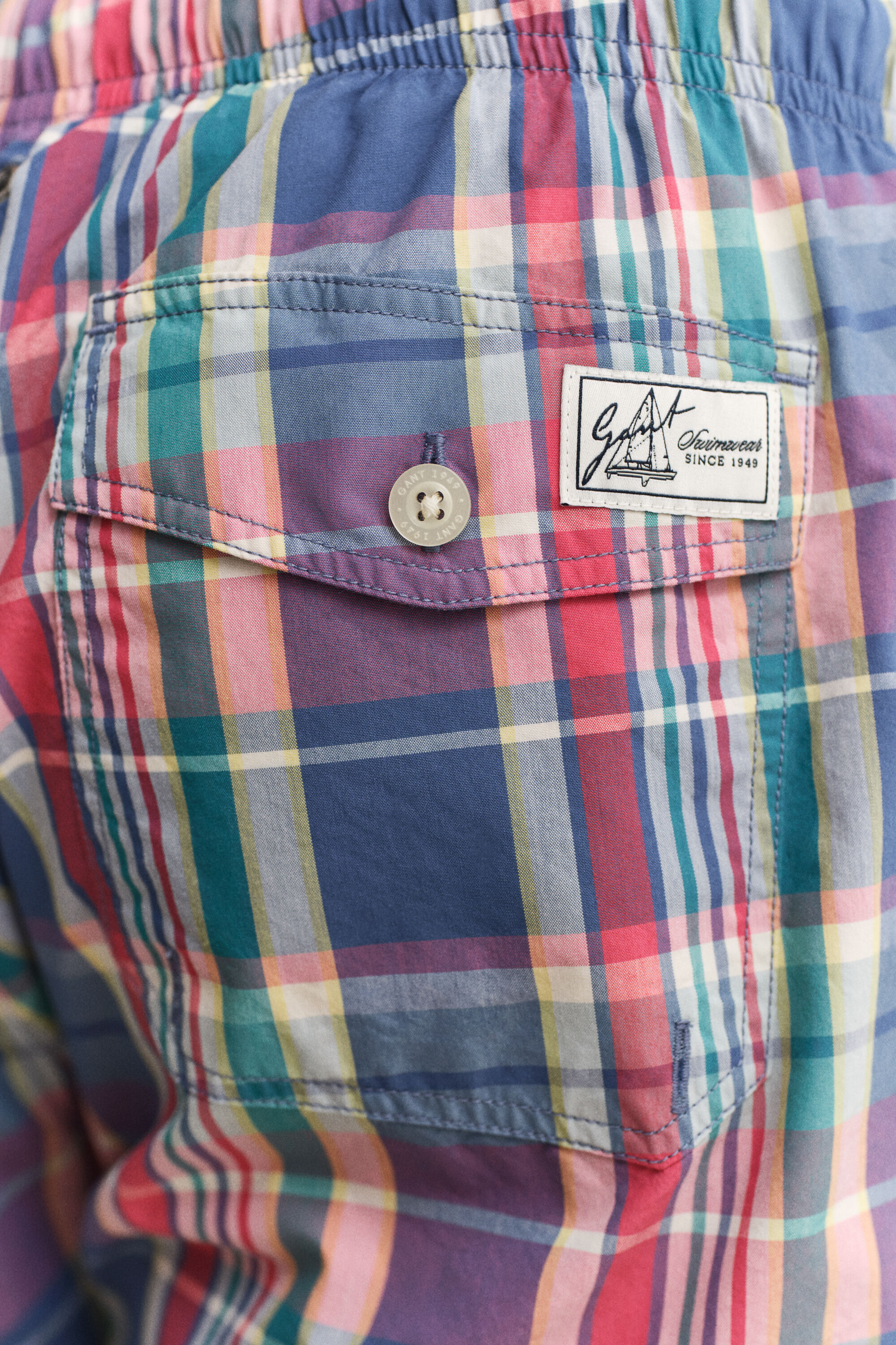 Madrasruutuiset uimashortsit