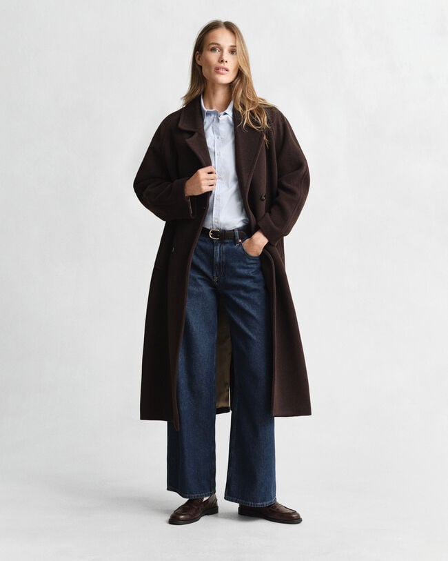 Slim fit ‑mitoitettu joustava oxford-paita