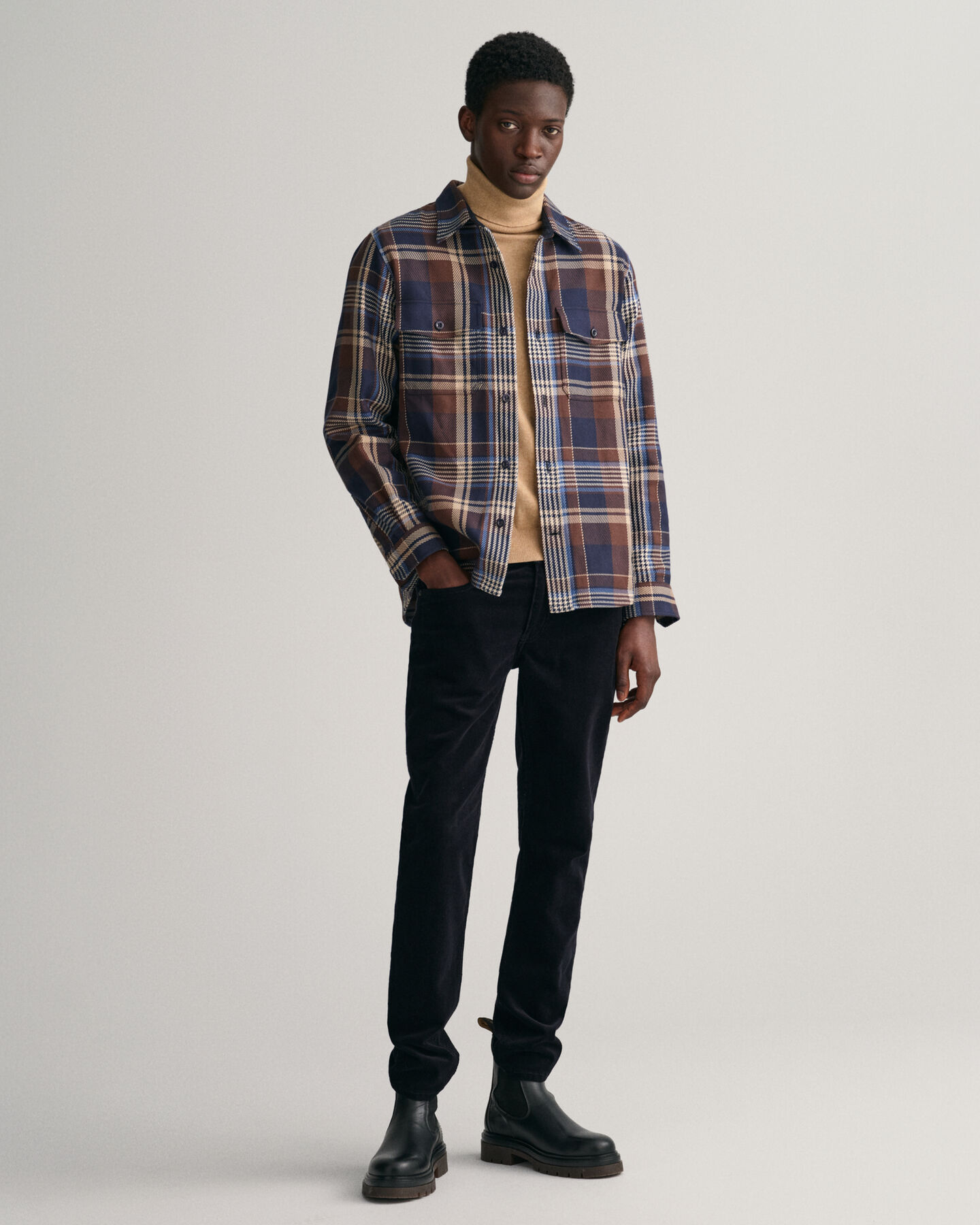 Ruudullinen p&auml;&auml;llyspaita tukevasta tvillist&auml;