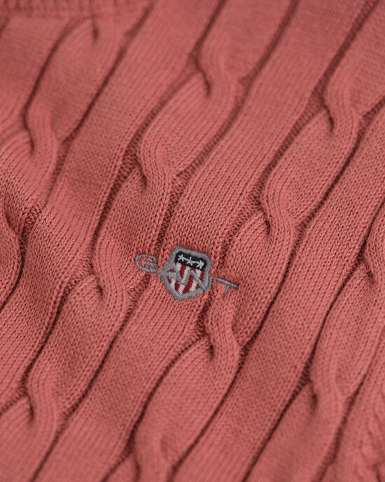 Teen Girls -malliston joustopuuvillainen lyhythihainen palmikkoneulepusero