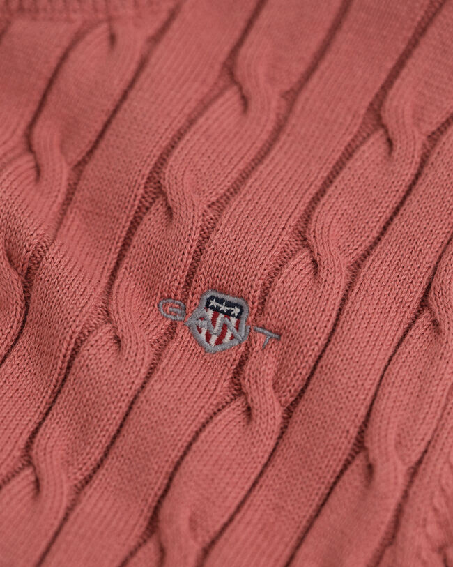 Teen Girls -malliston joustopuuvillainen lyhythihainen palmikkoneulepusero