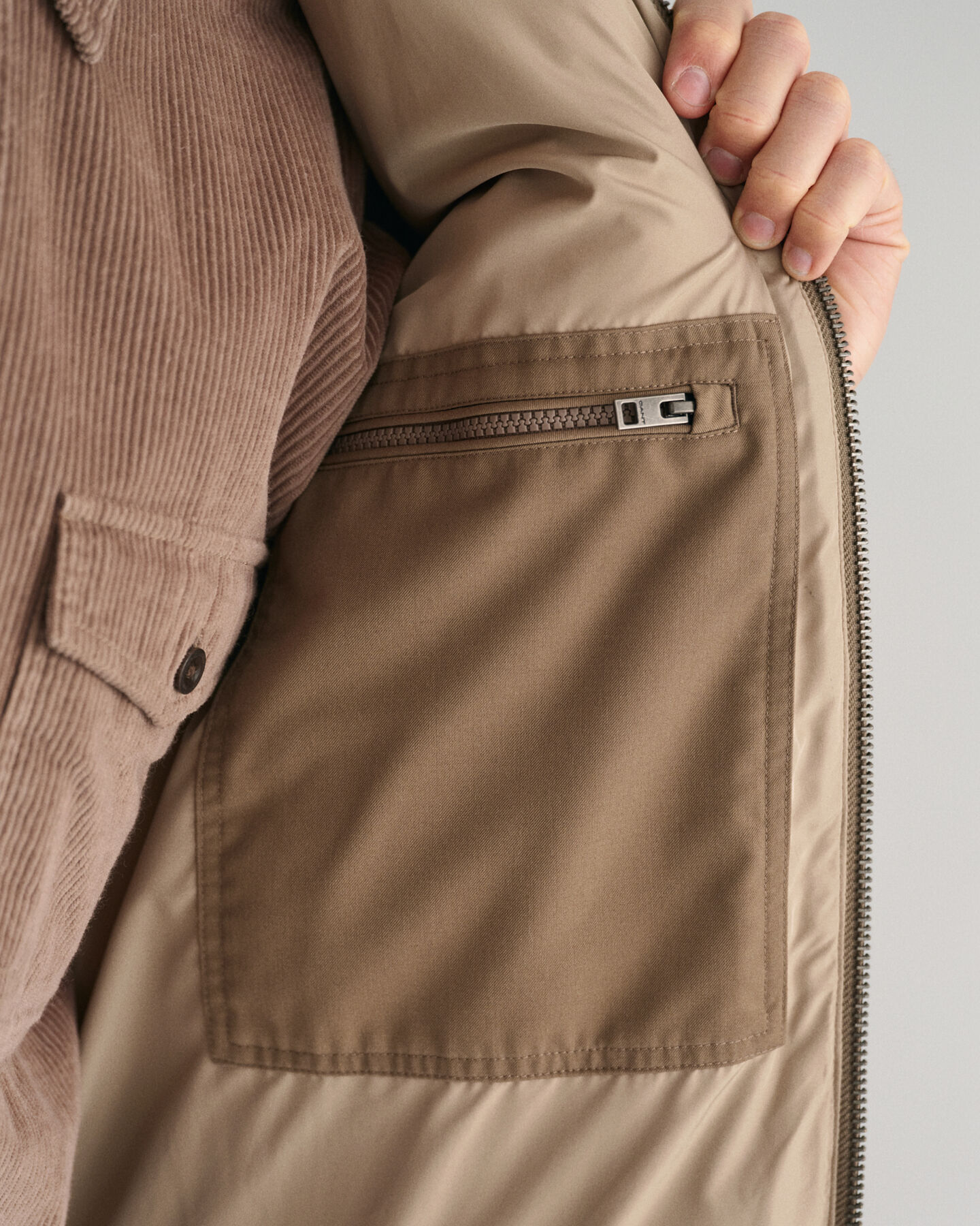 Flanellikankainen Puffer-takki