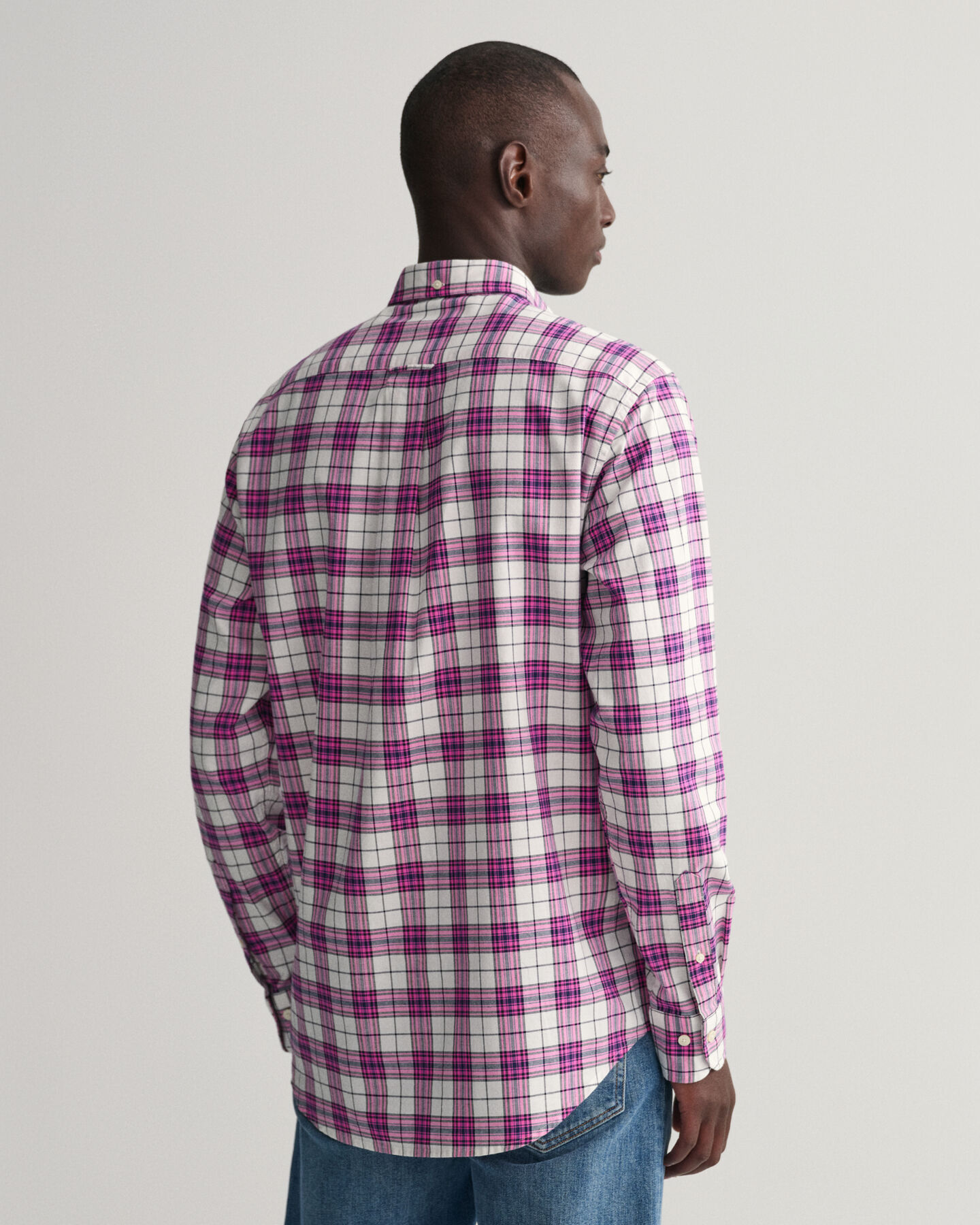 Regular fit ‑mitoitettu ruudullinen oxford-paita