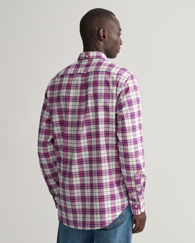 Regular fit ‑mitoitettu ruudullinen oxford-paita