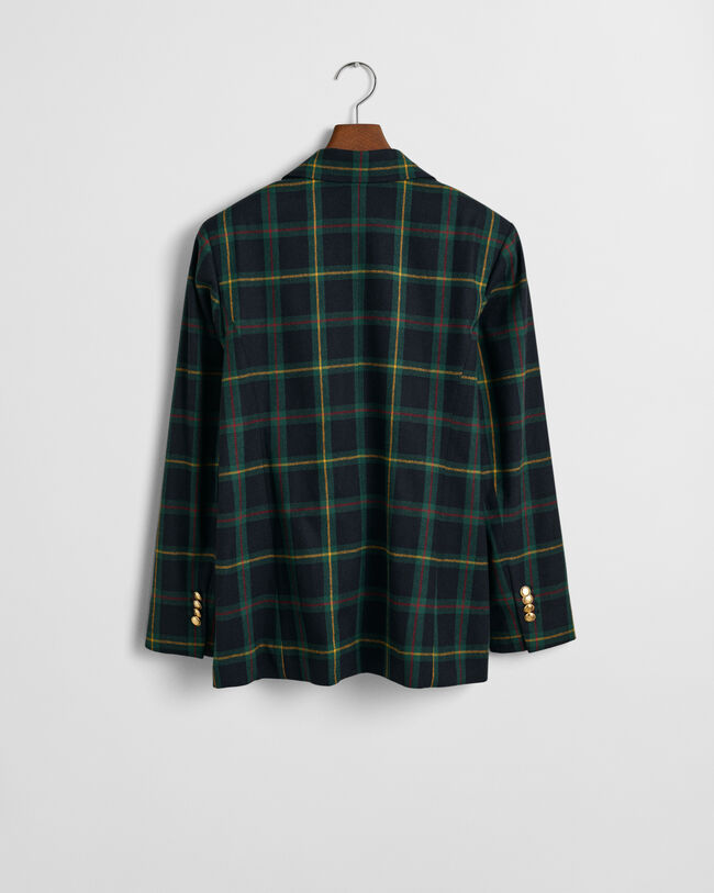 Regular fit ‑mitoitettu ruudullinen bleiseri