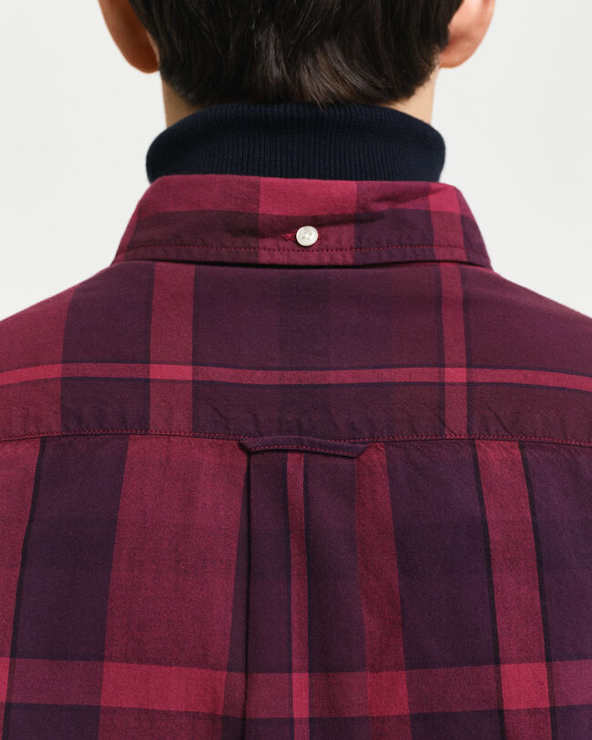 Regular Fit Garment-Dyed Checked Shirt