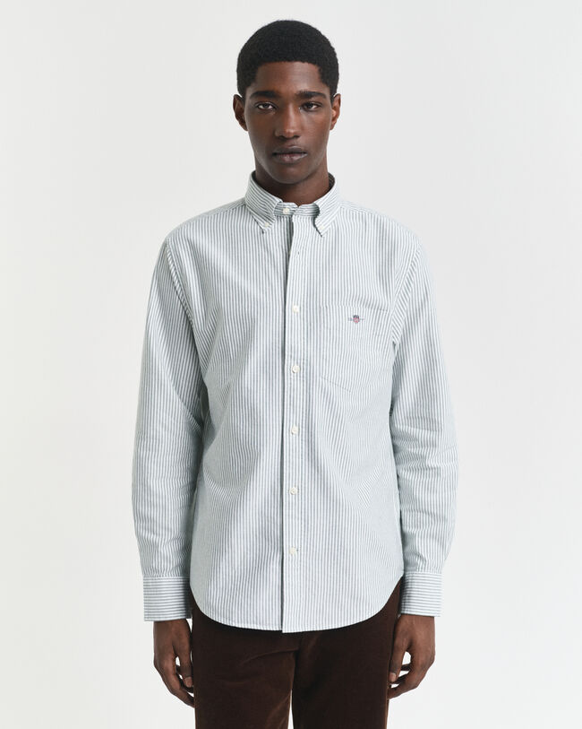 Regular fit ‑mitoitettu pystyraidallinen klassinen oxford-paita