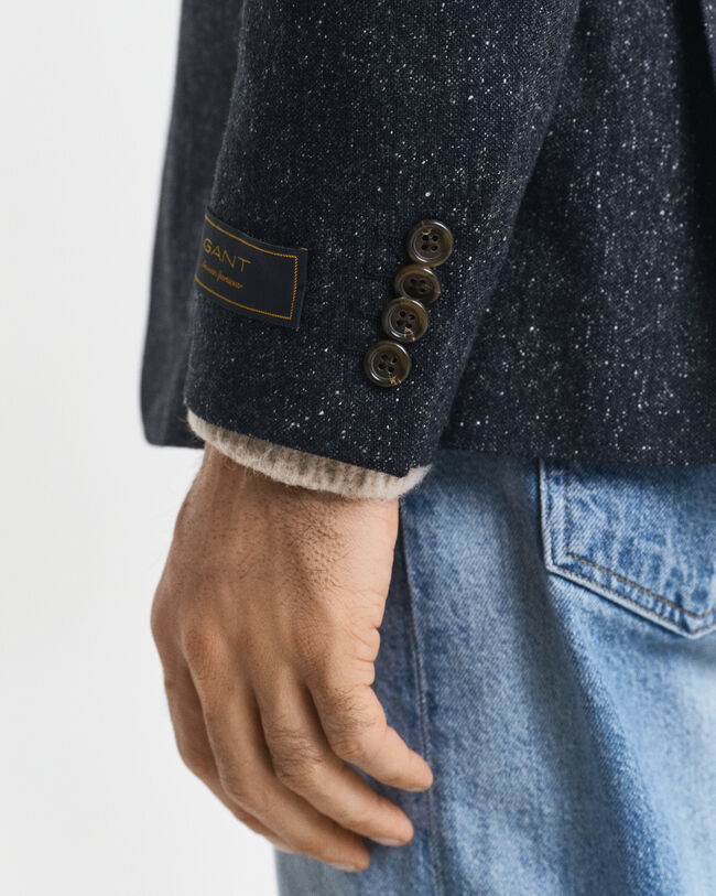 Slim fit ‑mitoitettu Donegal-puvuntakki