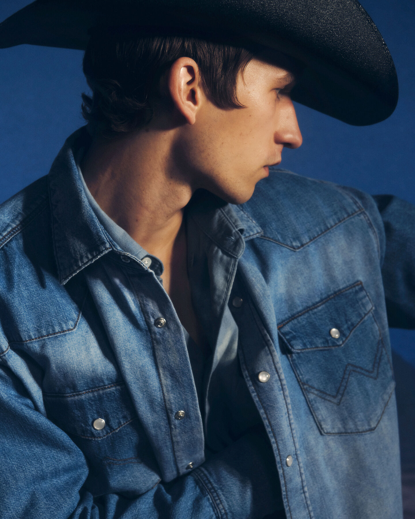 Wrangler x GANT ‑malliston relaxed fit ‑mitoitettu Western-farkkupaita