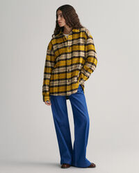 Oversized&nbsp;fit ‑mitoitettu bukleepintainen ruutupaita