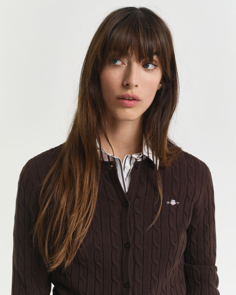 Joustopuuvillainen Shield-palmikkoneuletakki