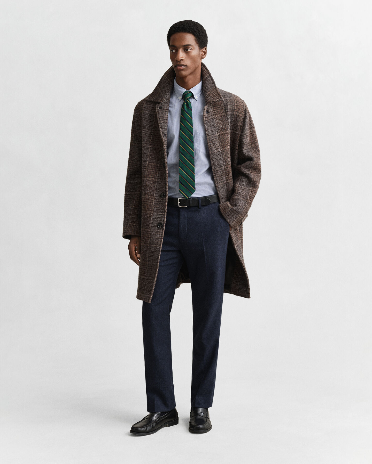 Regular fit ‑mitoitettu, pystyraidallinen Classic-popliinipaita